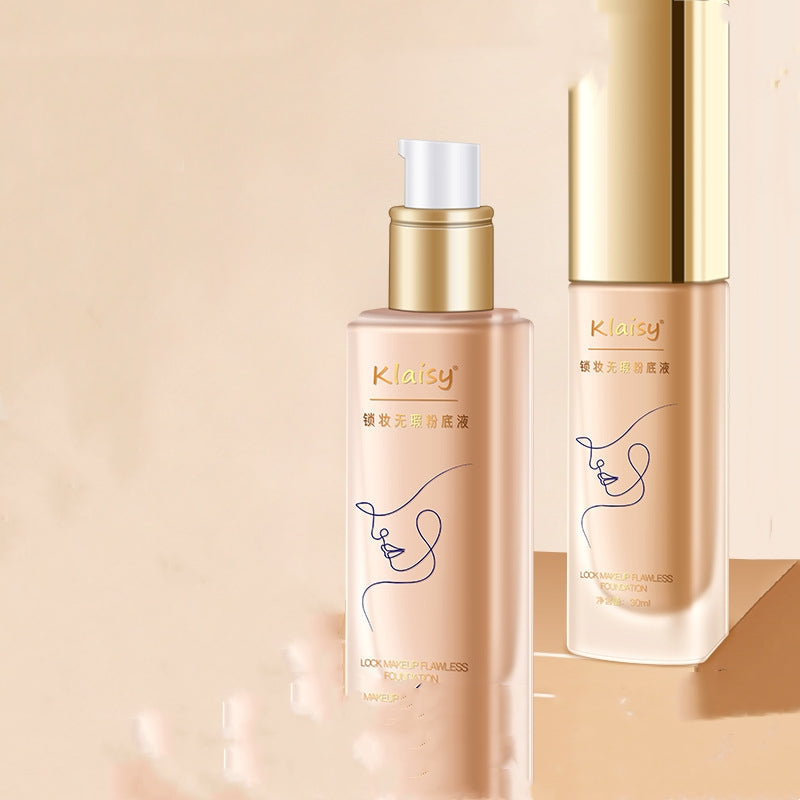 Klaisy Lock Makeup Flawless Liquid Foundation Sets Of Boxes Concealer Lasting