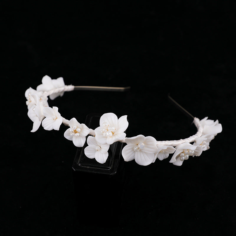 Women's Ceramic Camellia Flower Hair Hoop