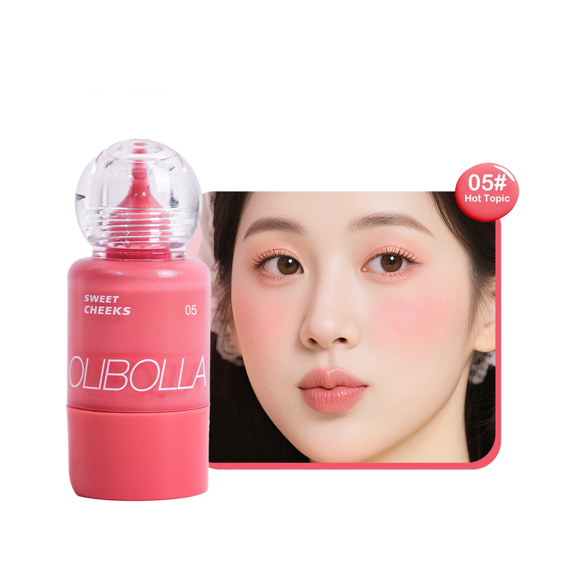 Olibolla Small Feeding Bottle Press Blush Water Light Liquid