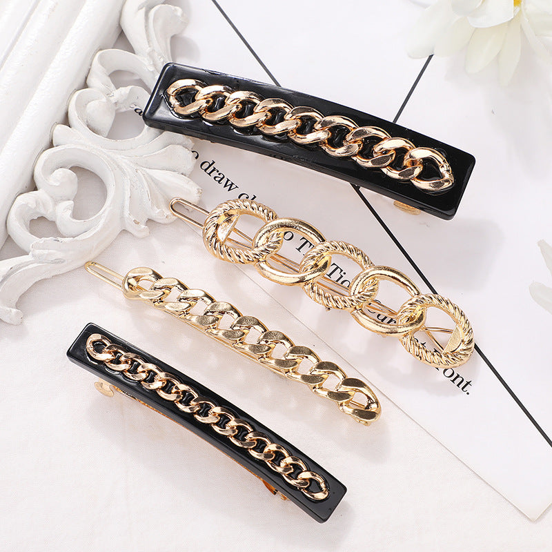 Baroque Chain Alloy Plated Hair Clip