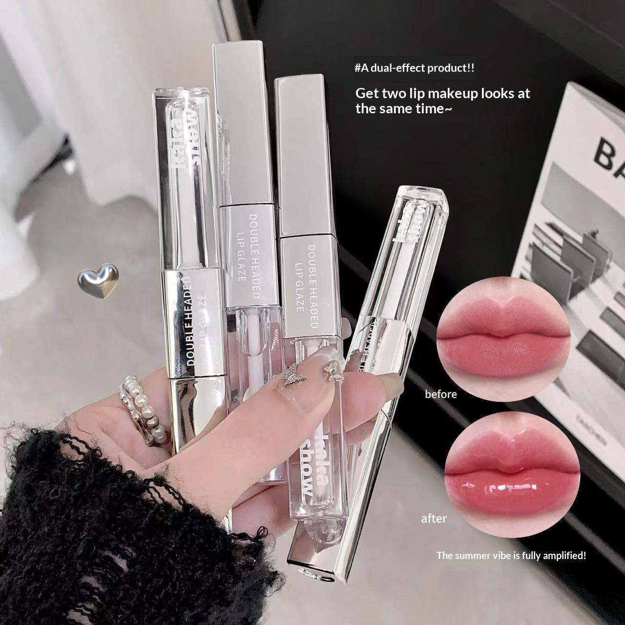 Double-ended Dual-effect Lip Gloss Matte Velvet