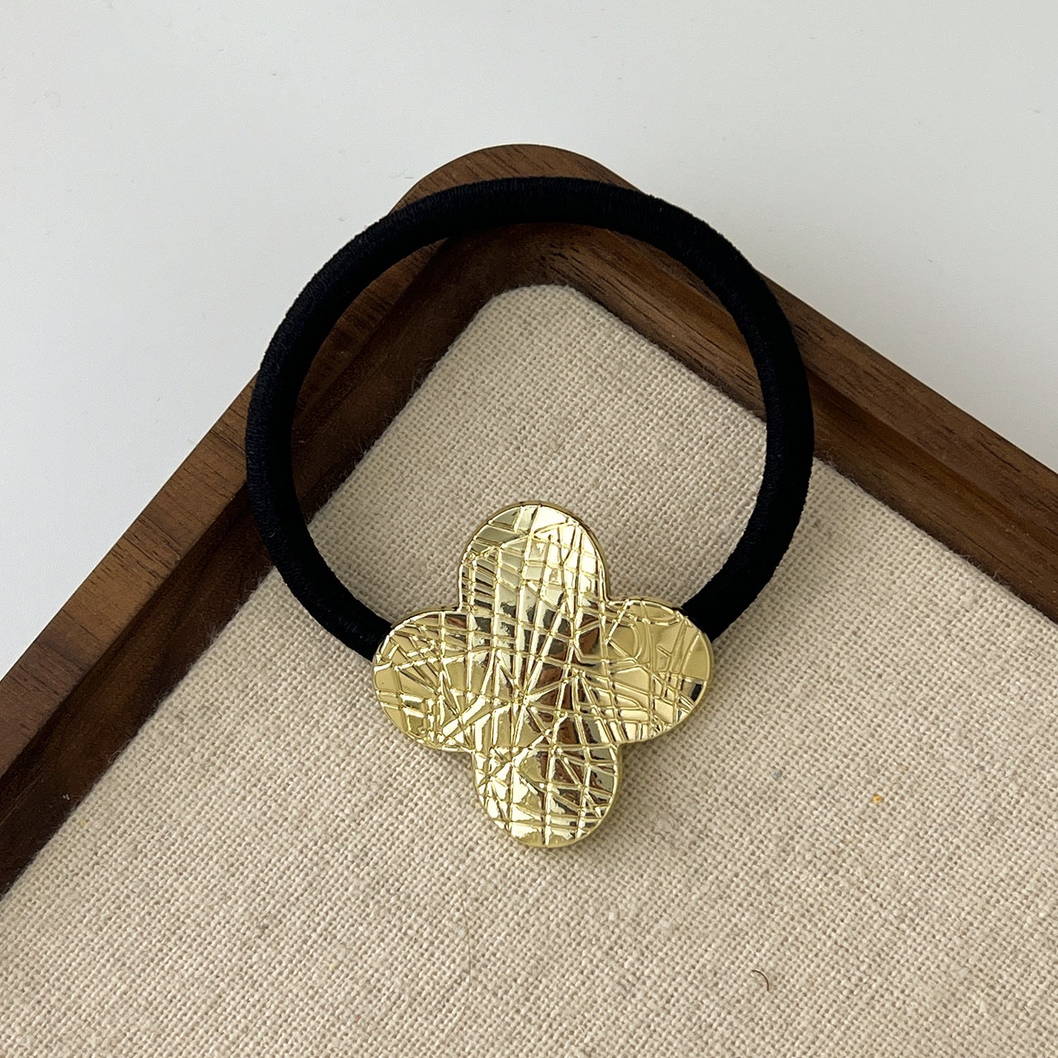 European And American Cold Style Geometric Metal Concave-convex Stretch Retro Head Rope