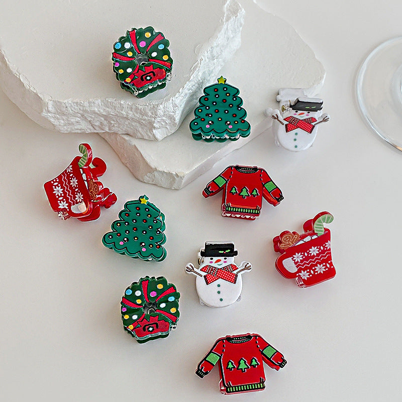 Christmas Elements Santa Claus Cartoon Hairpin