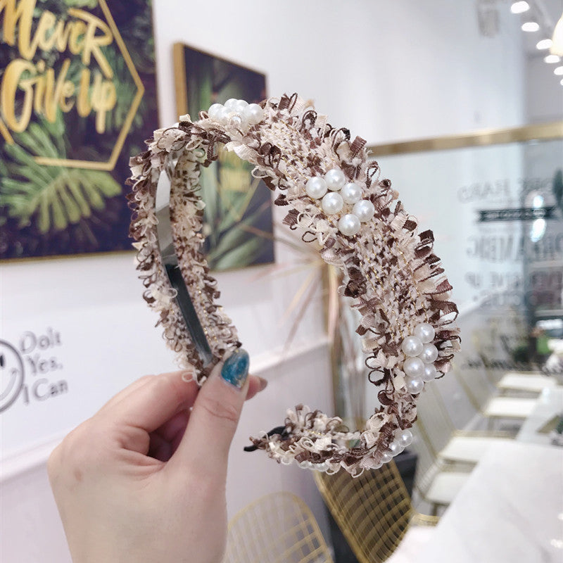 Simple Raw Edging, Beading, Thin Edging, Light Board, Hair Hoop, Headband, Pressing Hair, Lady