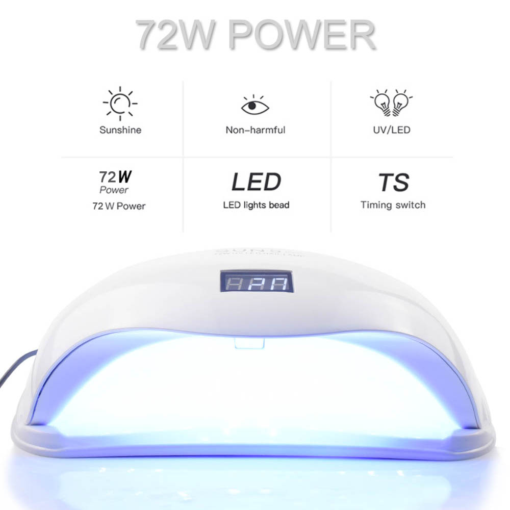 Sun5 Pro 72W UVLED Dual Light Solar Nail Lamp