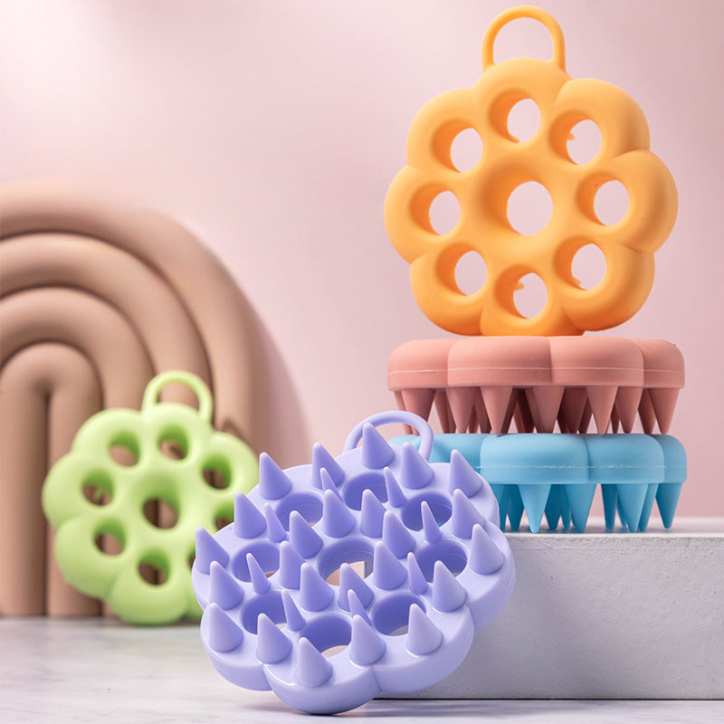 Pet Hair Care Device Silicone Hairdressing Tool Dry And Wet Dual Use Hair Wash Comb Fatigue Relief Massage Brush