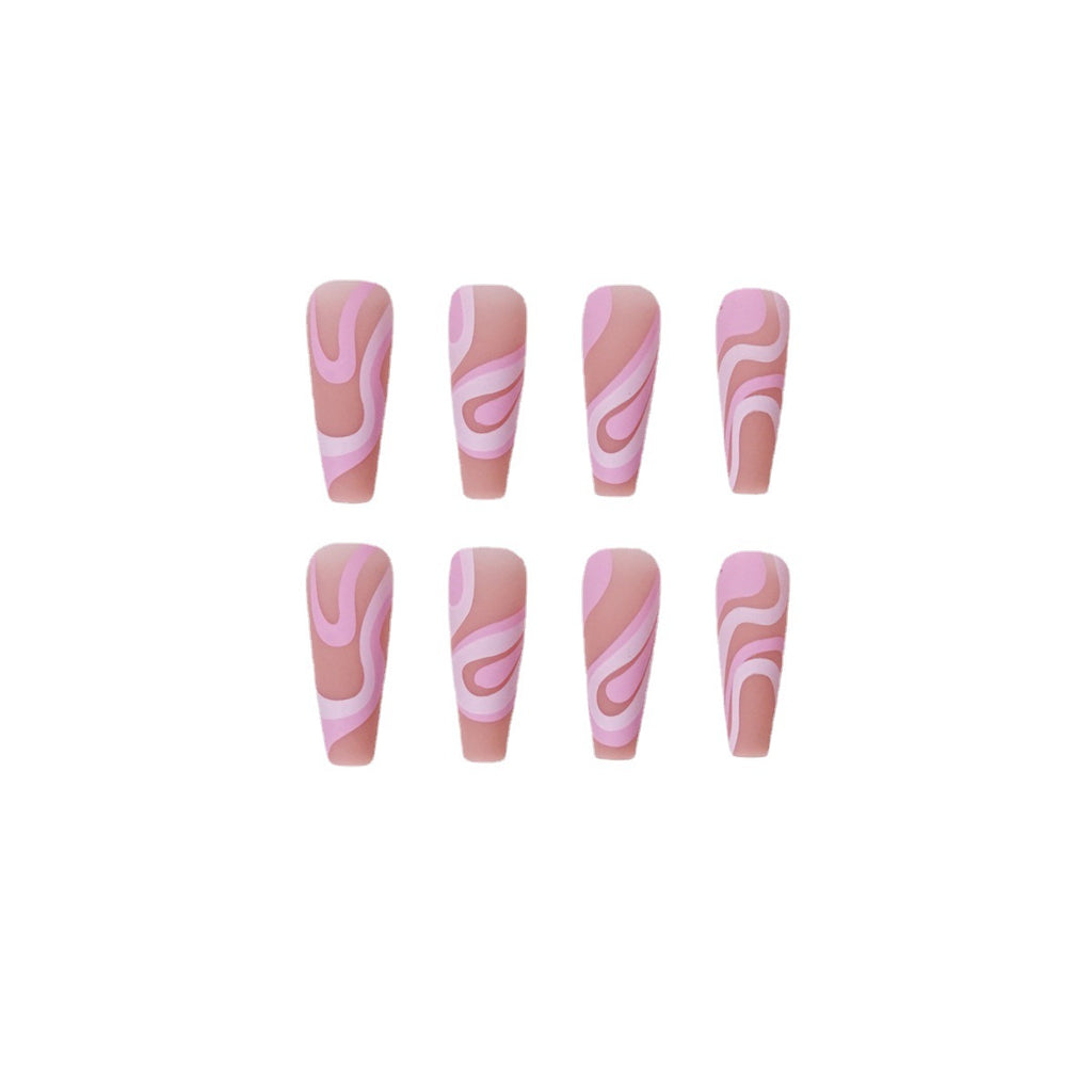 Rose Color Matching Lines Nail Stickers