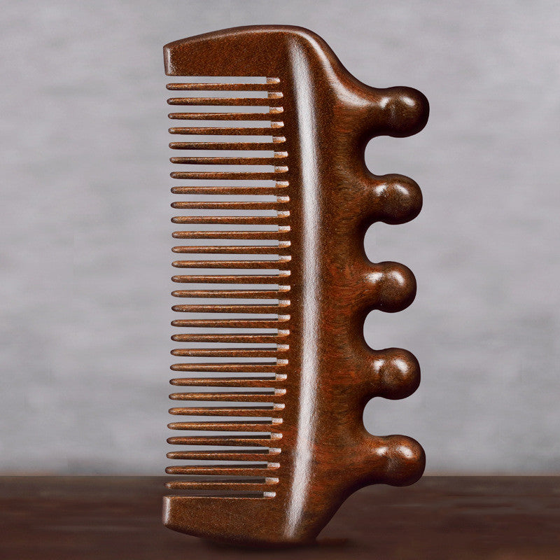 Portable Golden Sandalwood Multifunctional Meridian Massage Comb