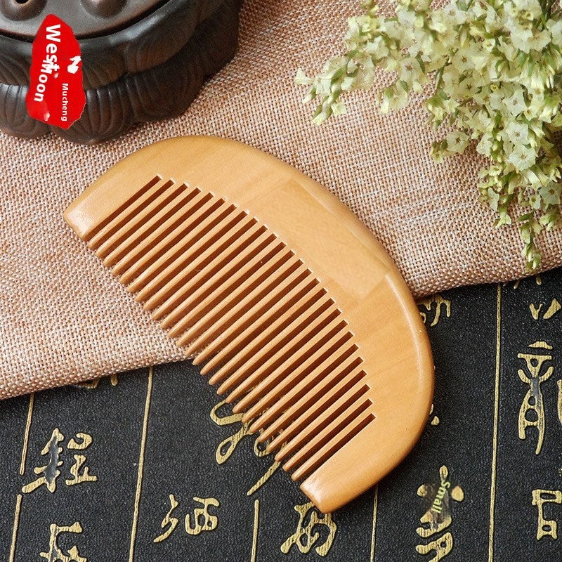 Solid Wood Portable Mahogany Comb