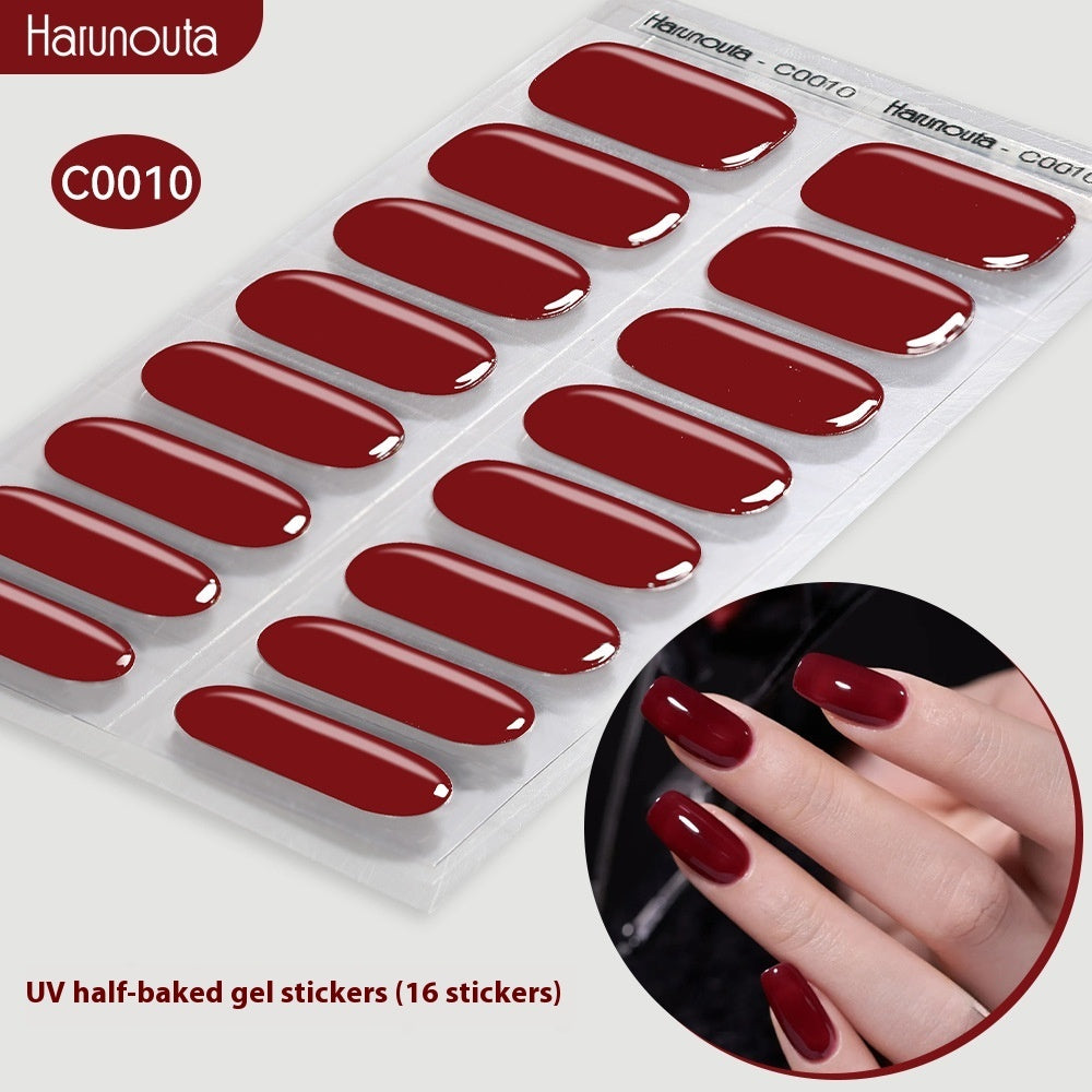 Harunouta Nail Stickers UV Gel Nail Sticker Semi-curing
