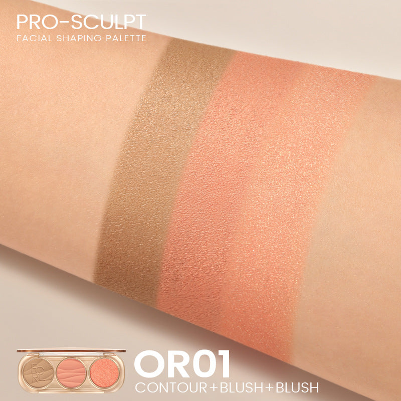Pro-SCLPT Women's Universal Highlight Repair Blush Trio Blusher