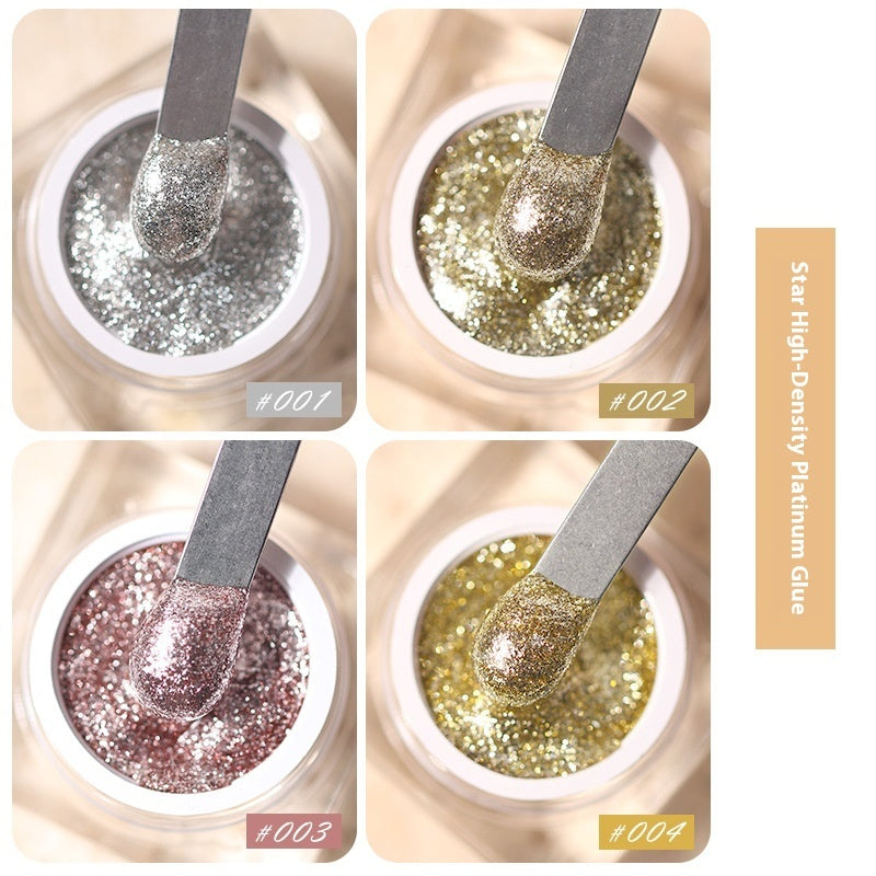 Platinum Glue Star High Density Platinum Nail-beauty Glue Glitter Painted Metal UV Polish