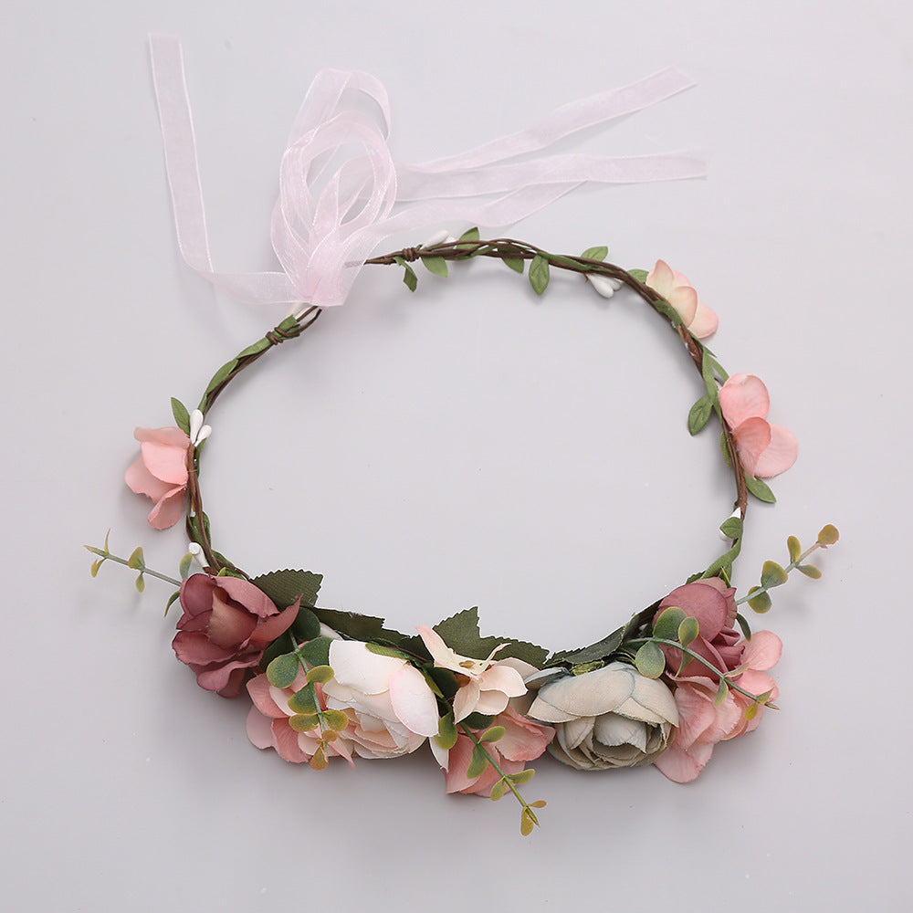 Bride's Headdress Wreath Seaside Style Fake Headdress And Forest Style