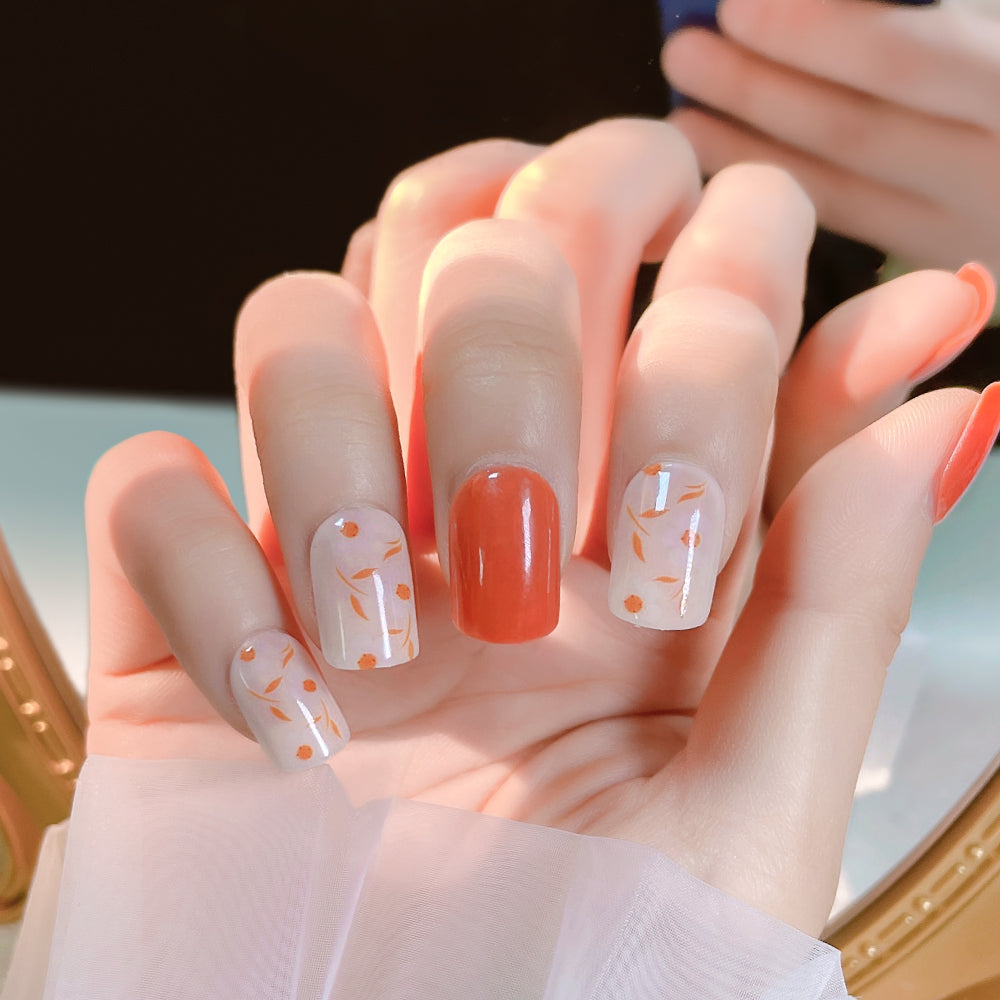 Fake Nail Patches Hand Wearing Art