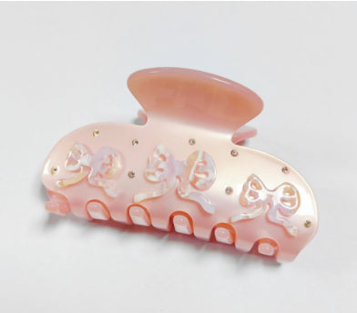 Jelly Colored Three-dimensional Bow Shark Clip