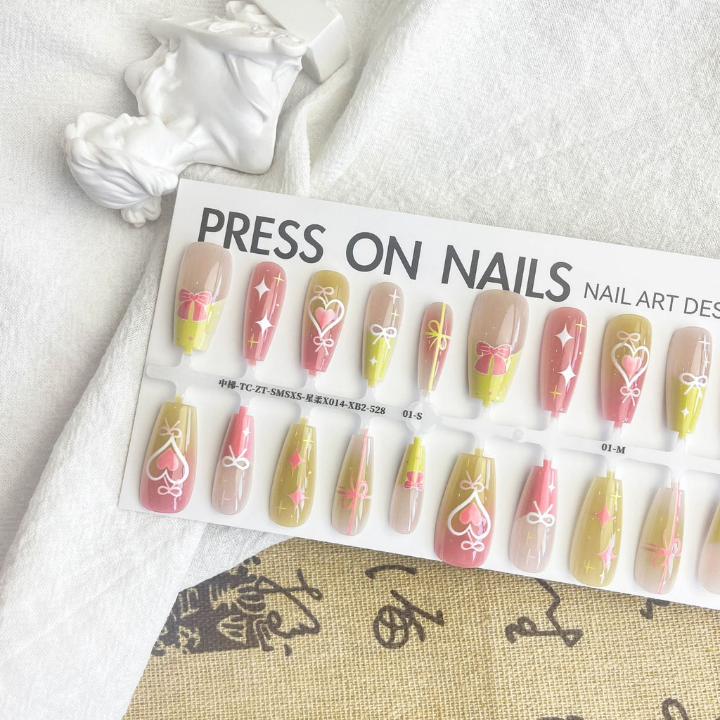 Dopamine Sweet Cool INS Style Dark French Fake Nail Tip