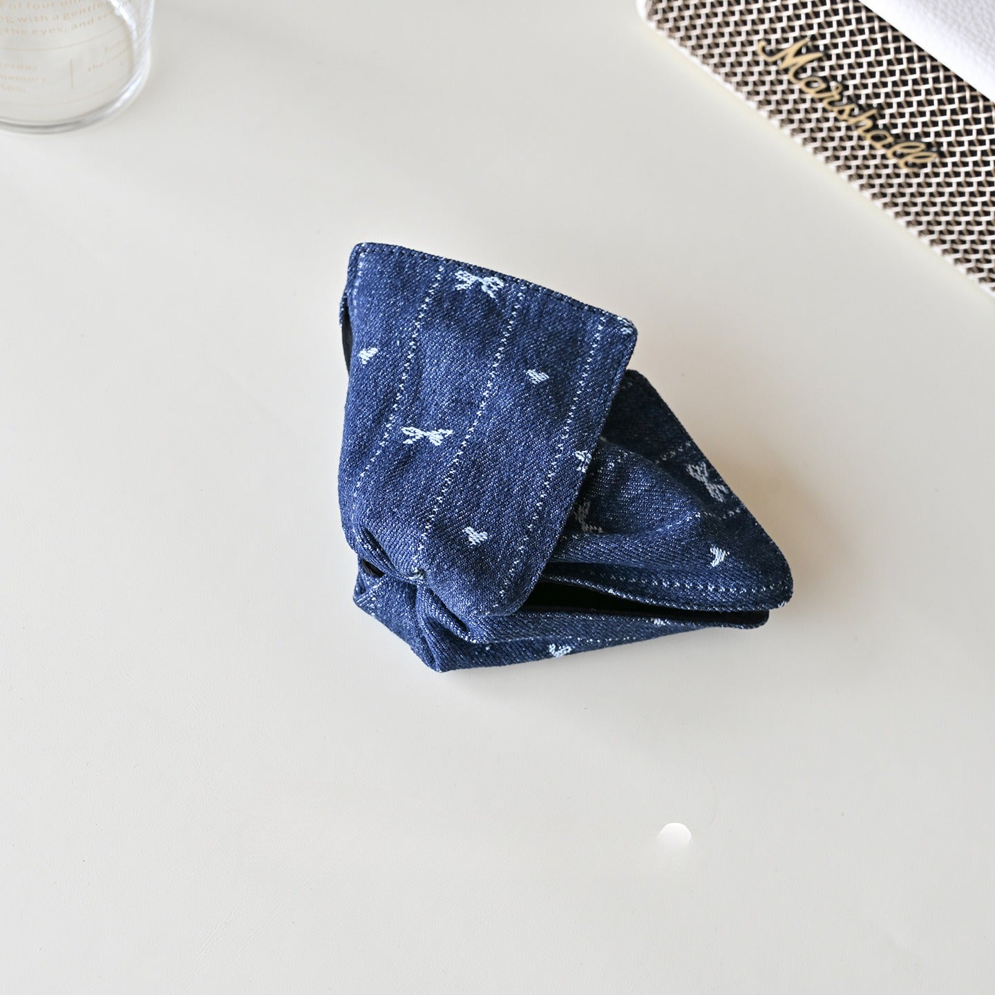 Embroidered Denim High Sense Barrettes Back Head Updo Shark Barrettes