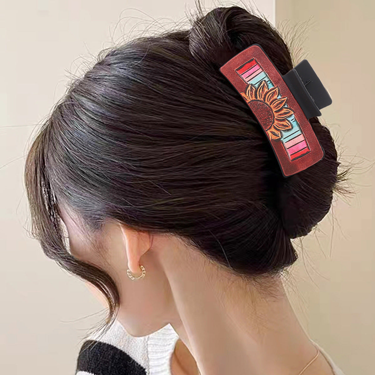 Denim Style Artificial Leather Barrettes Ladies