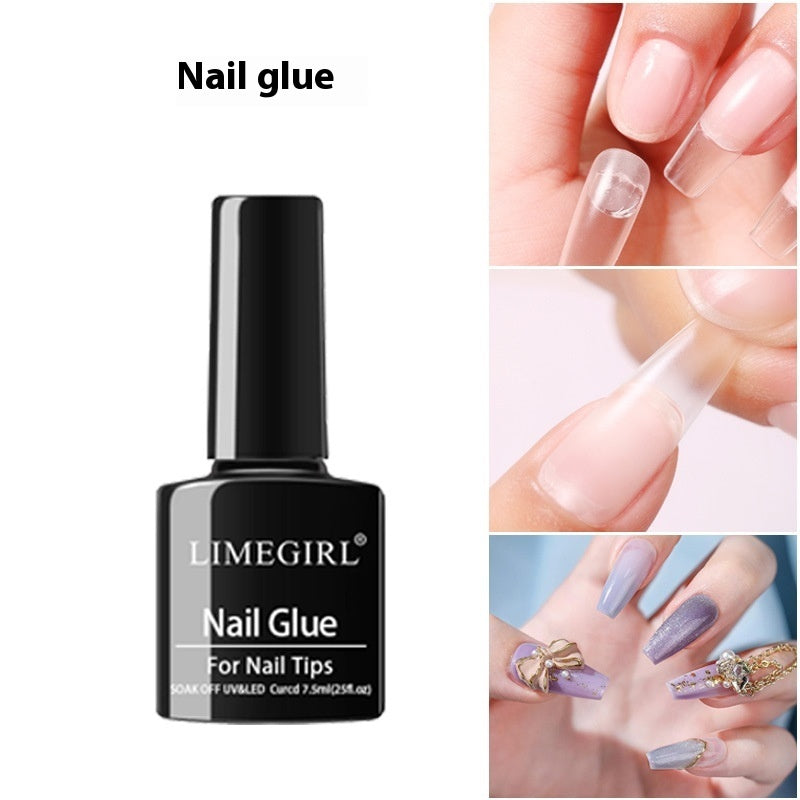 LimeGirl Nail Glue Glass Bottle Fake Nail Patch Ornament Nail Glue