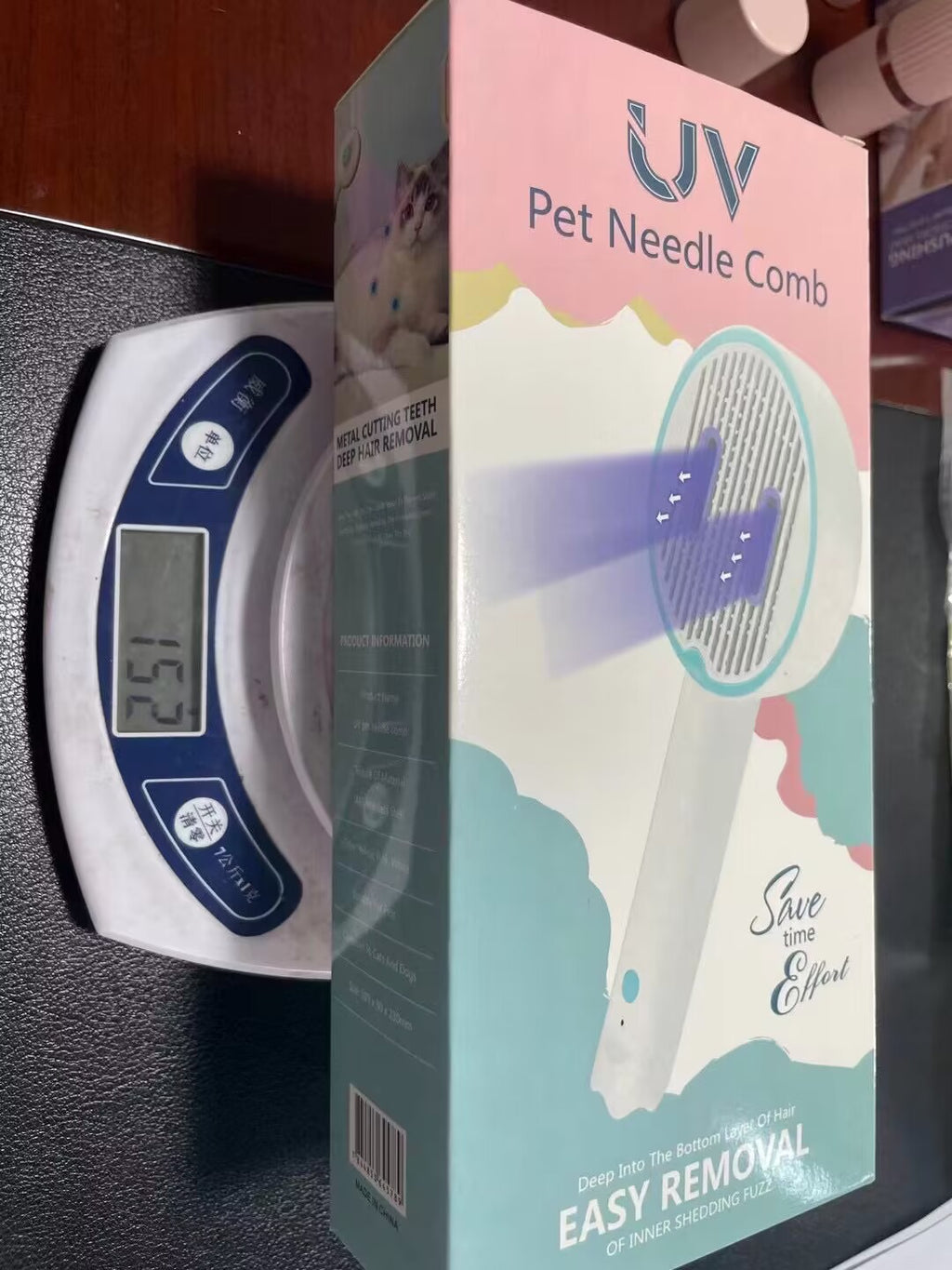 Pet Comb USB Rechargeable UV Sterilization Pet Comb Cleaning Beauty For Cats And Dogs