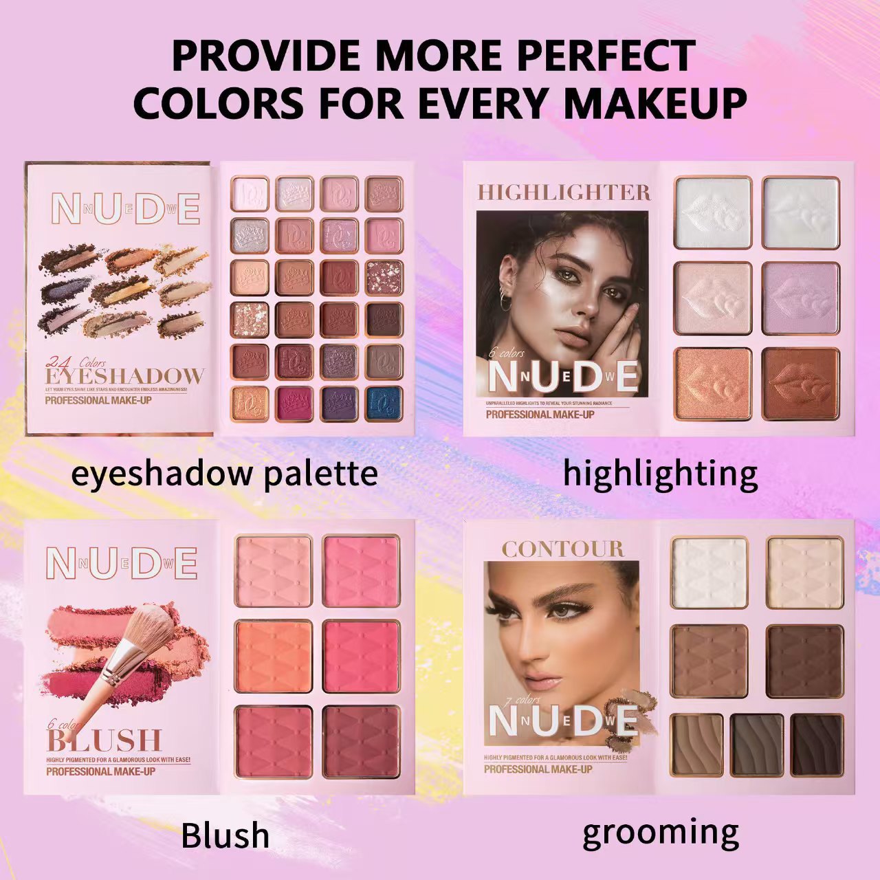 Uratm Multifunctional Eye Shadow Plate Matte Shimmer Blush Highlight Integrated