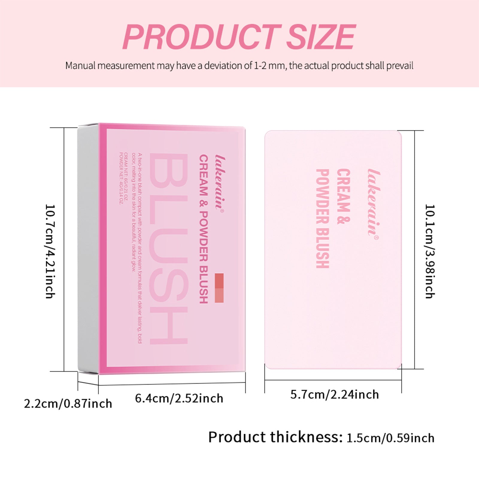 Two-in-one Blusher Blush Powder Plate Not Easy To Smudge
