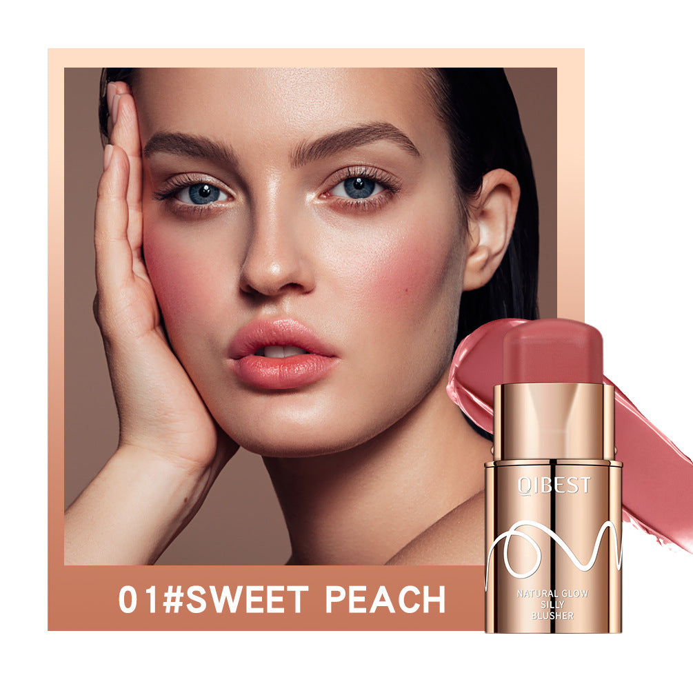 Qibest Silky Blush Stick Brightening Color Rendering
