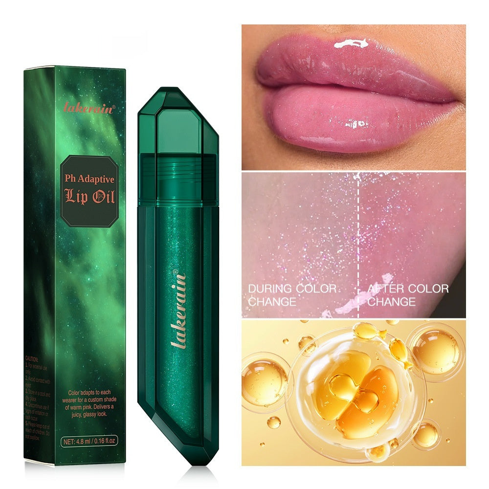 Temperature-Responsive Mirror-Like Dewy  Hydrating Lip Oil For Plump  Radiant Lips