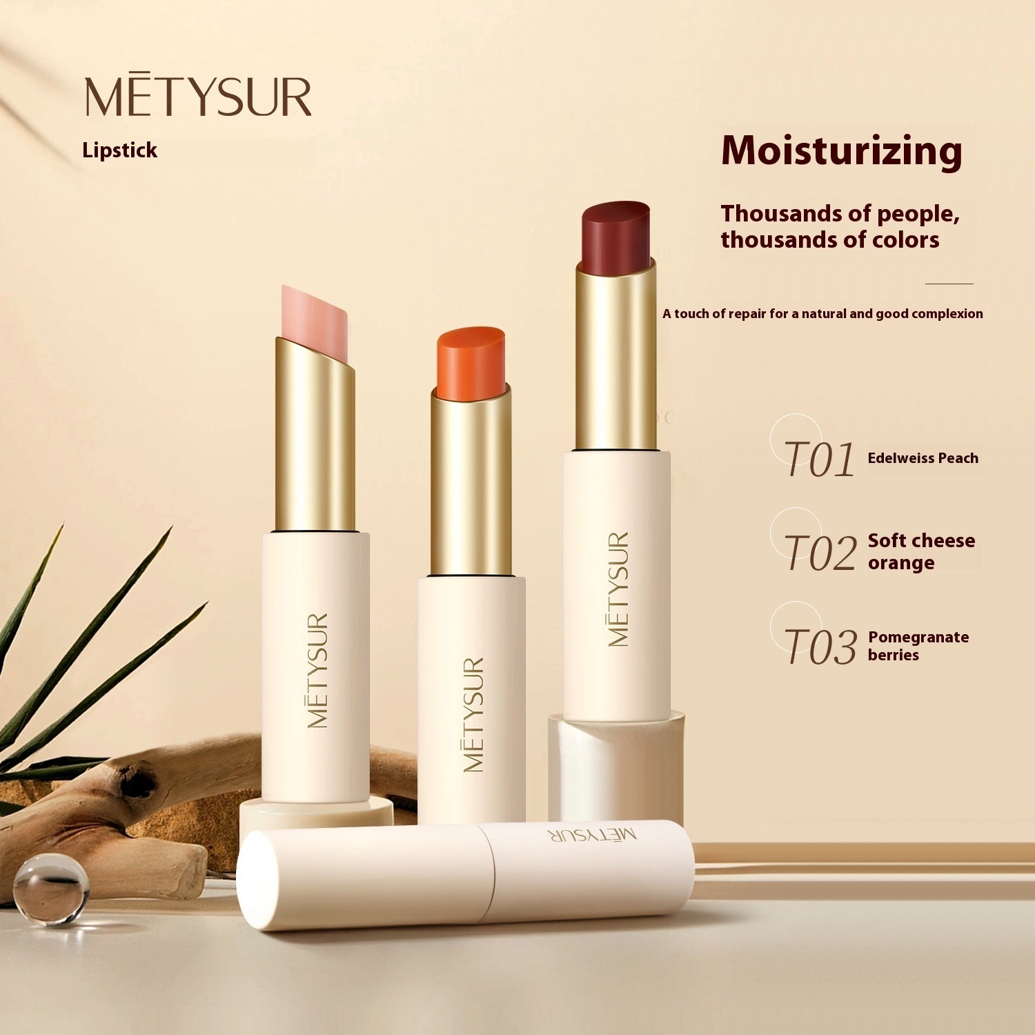 Metysur Casual Moisturizing Temperature Change Lipstick