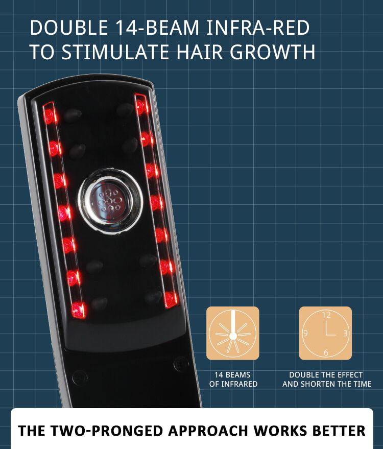 Battery massage comb