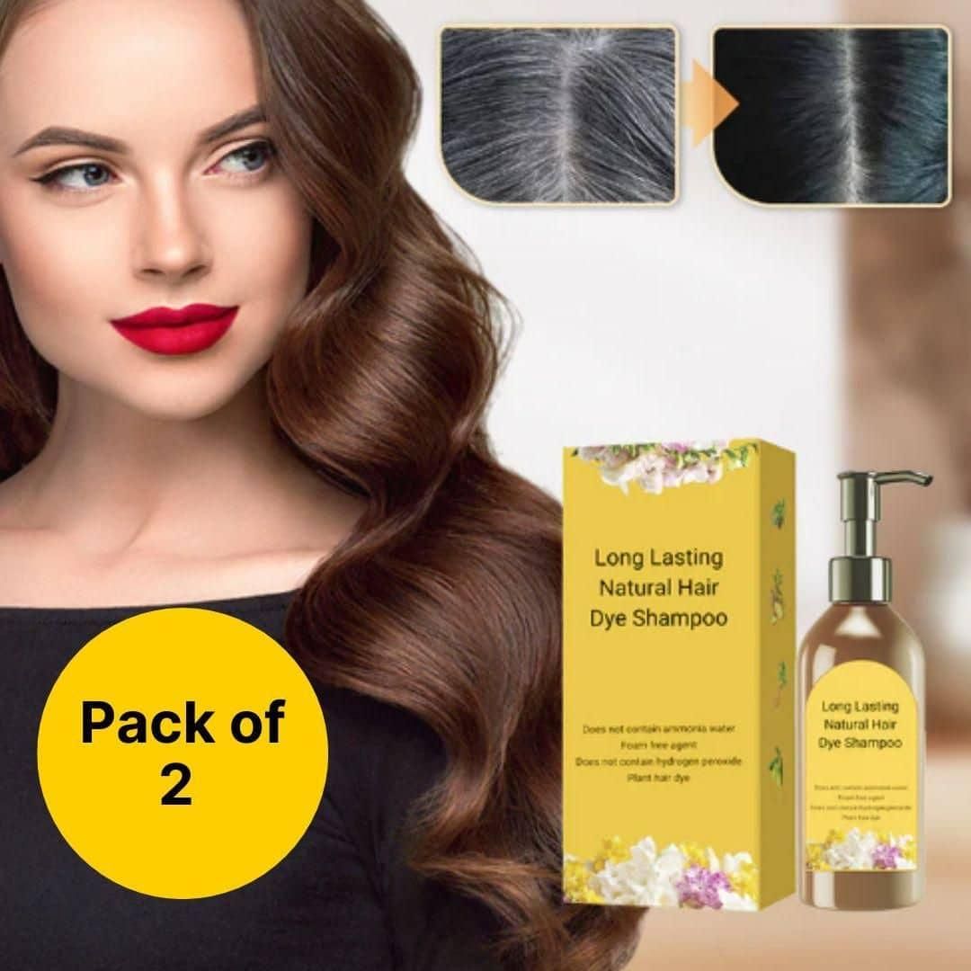 Long Lasting Natural Hair Dye Shampoo 100Ml (Pack Of 2)