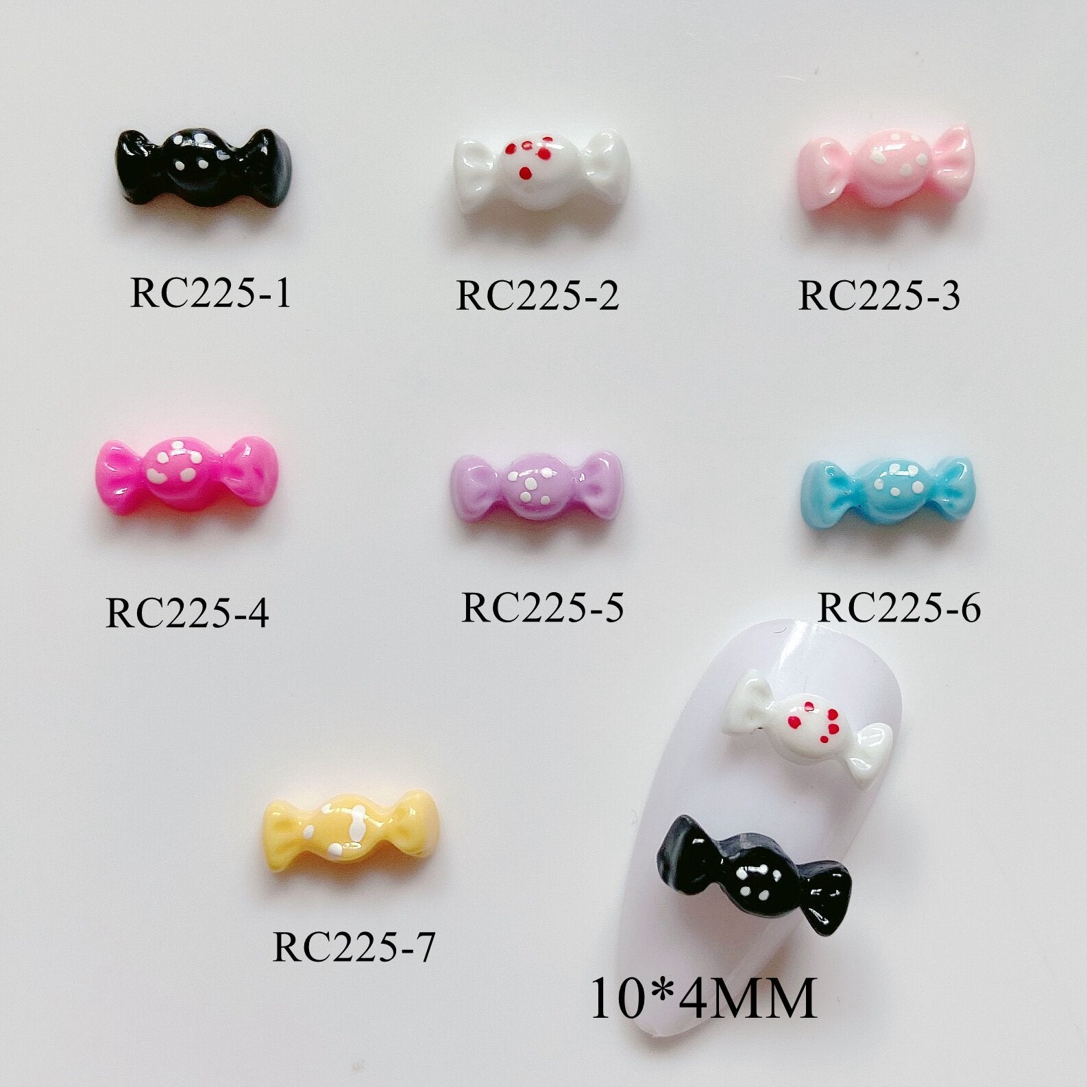 Resin Nail Art Accessories In Candy Shapes