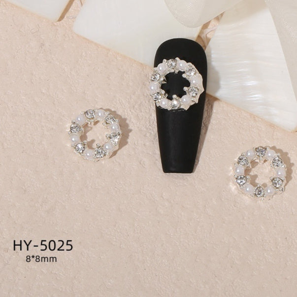 Alloy Nail Art Decorations Moon Flower And Butterfly Nail Studs