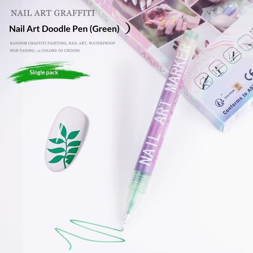 Doodle Nail Art Pen 12-color Liner Paint Brush Nail