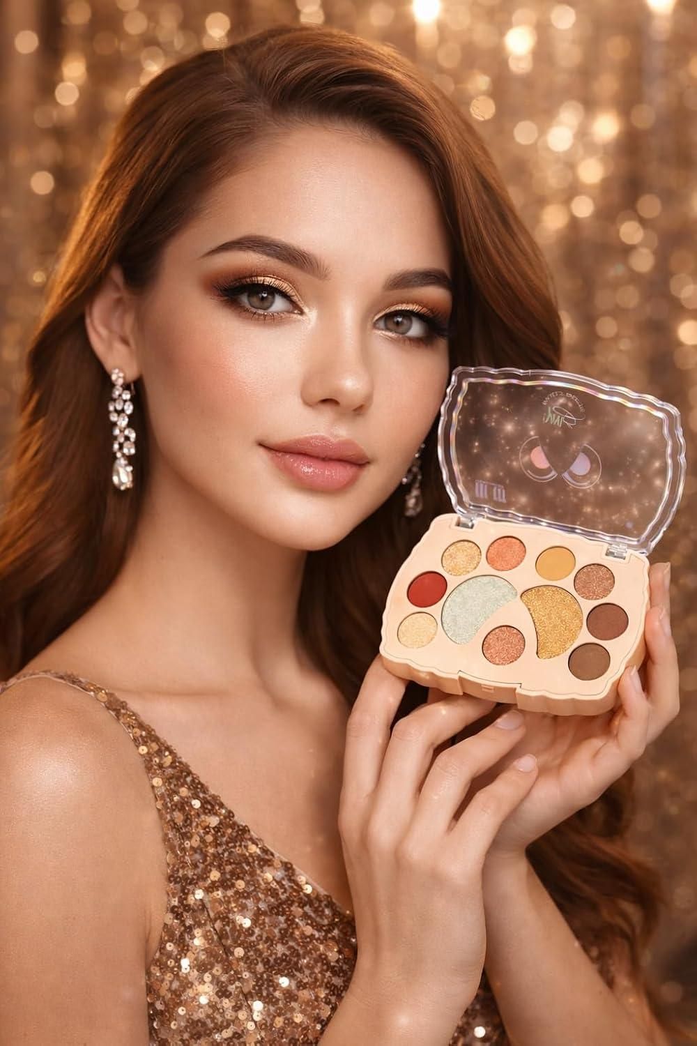 Eyeshadow Palette Shimmer & Glitter Shades Ã¯Â¿Â½(Pack of 1)