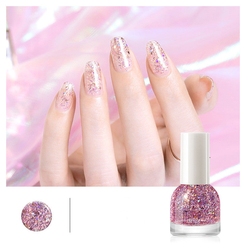 Maycreate Nail Polish Female Long-lasting Tear-free Baking Free Transparent Net Red Summer Nail Polish
