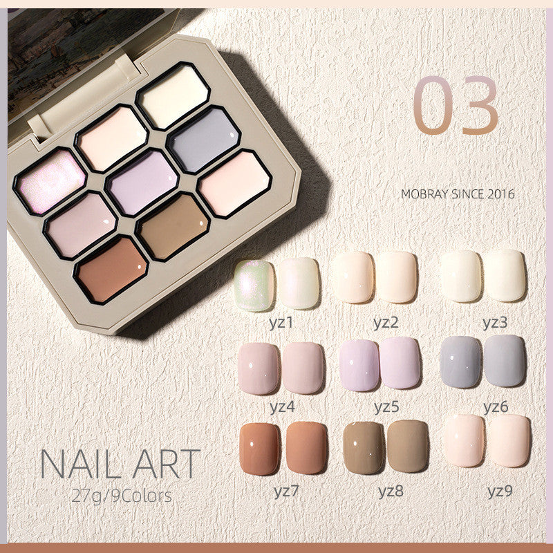 Nail Art New Solid Nail Polish Set Jiugongge