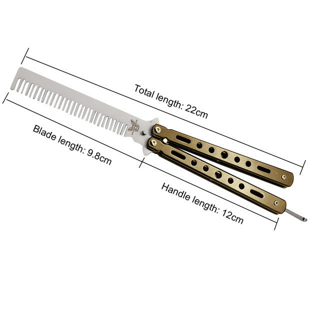 Folding Butterfly Comb Stainless Steel Practice Knife