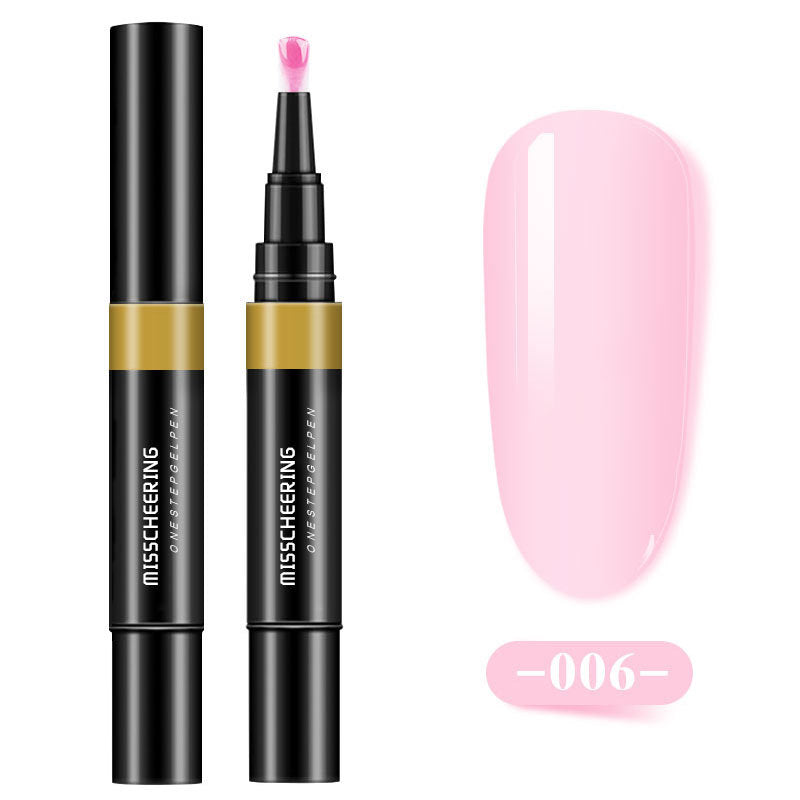 Misscheering One-step Glue Three-in-one Nail Polish Glue Pen Lazy Long-lasting Phototherapy Glue Nail Manicure