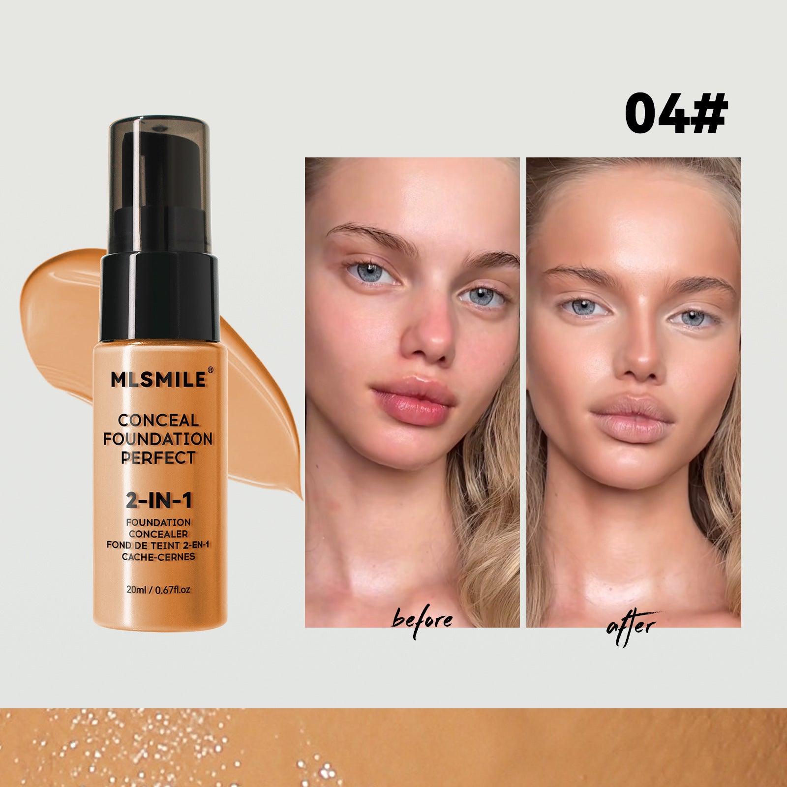 Moisturizing Long Lasting Smear-proof Makeup Concealing Foundation