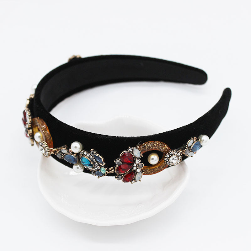 Baroque headband with stars and diamonds