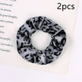 Leopard Flannel Large Intestine Hair Tie