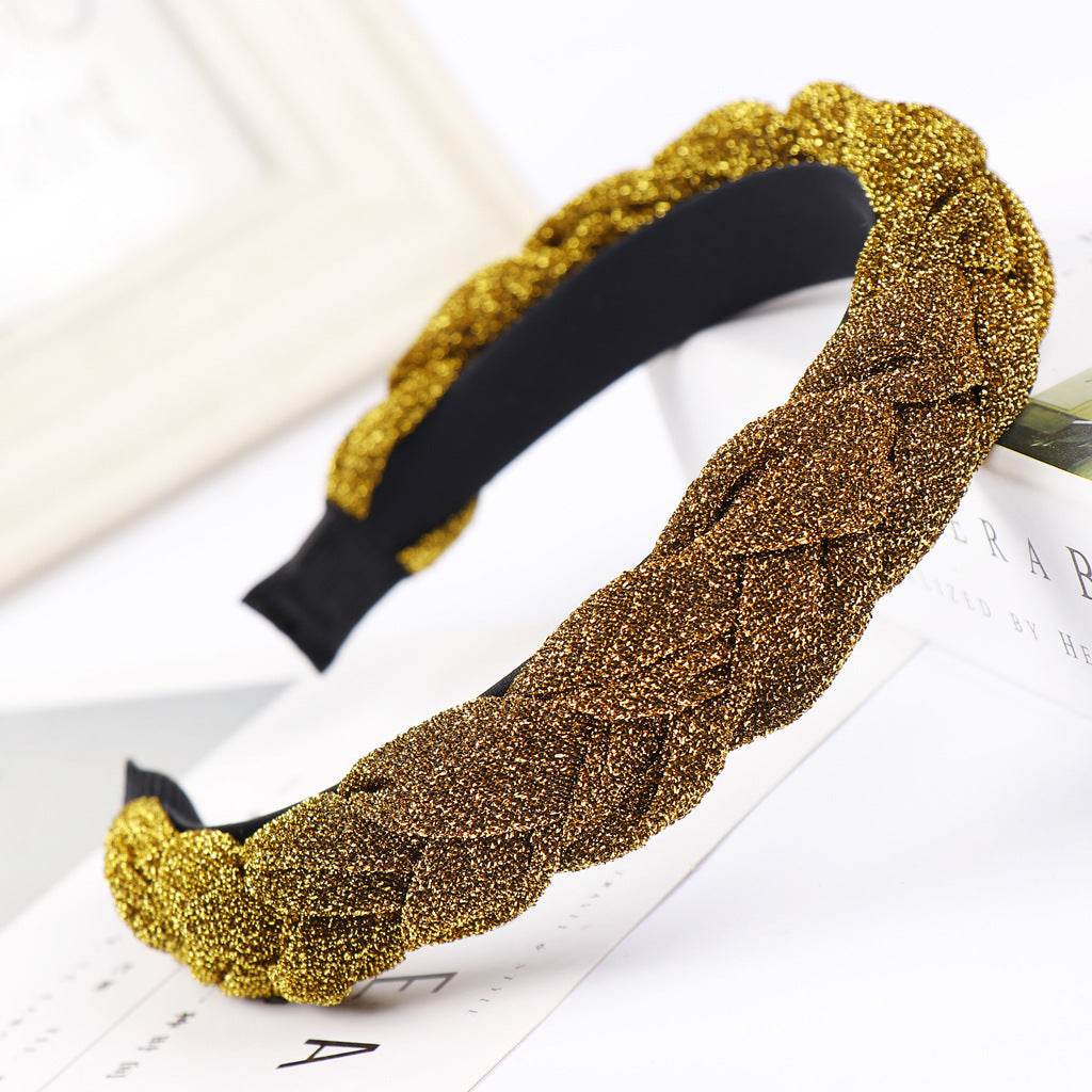 Bright silk cloth wide-brimmed bow headband