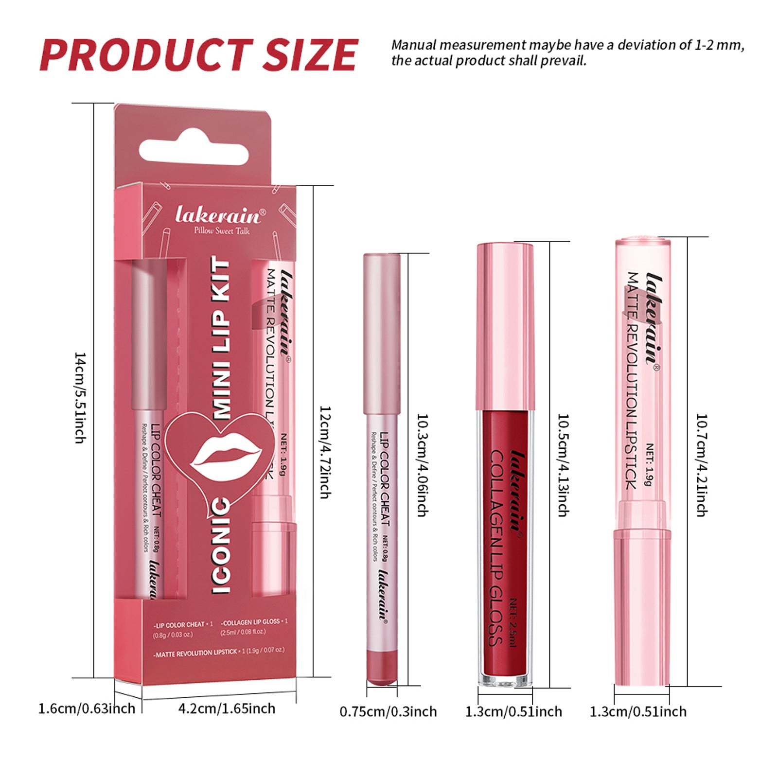 Three Lip Gloss Suit Lasting Waterproof Colorfast