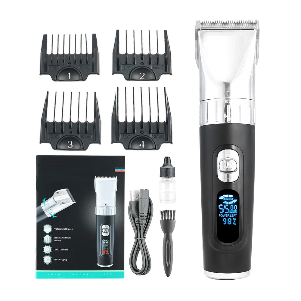 VGR Hair Salon Professional LCD Digital Display Electrical Hair Cutter