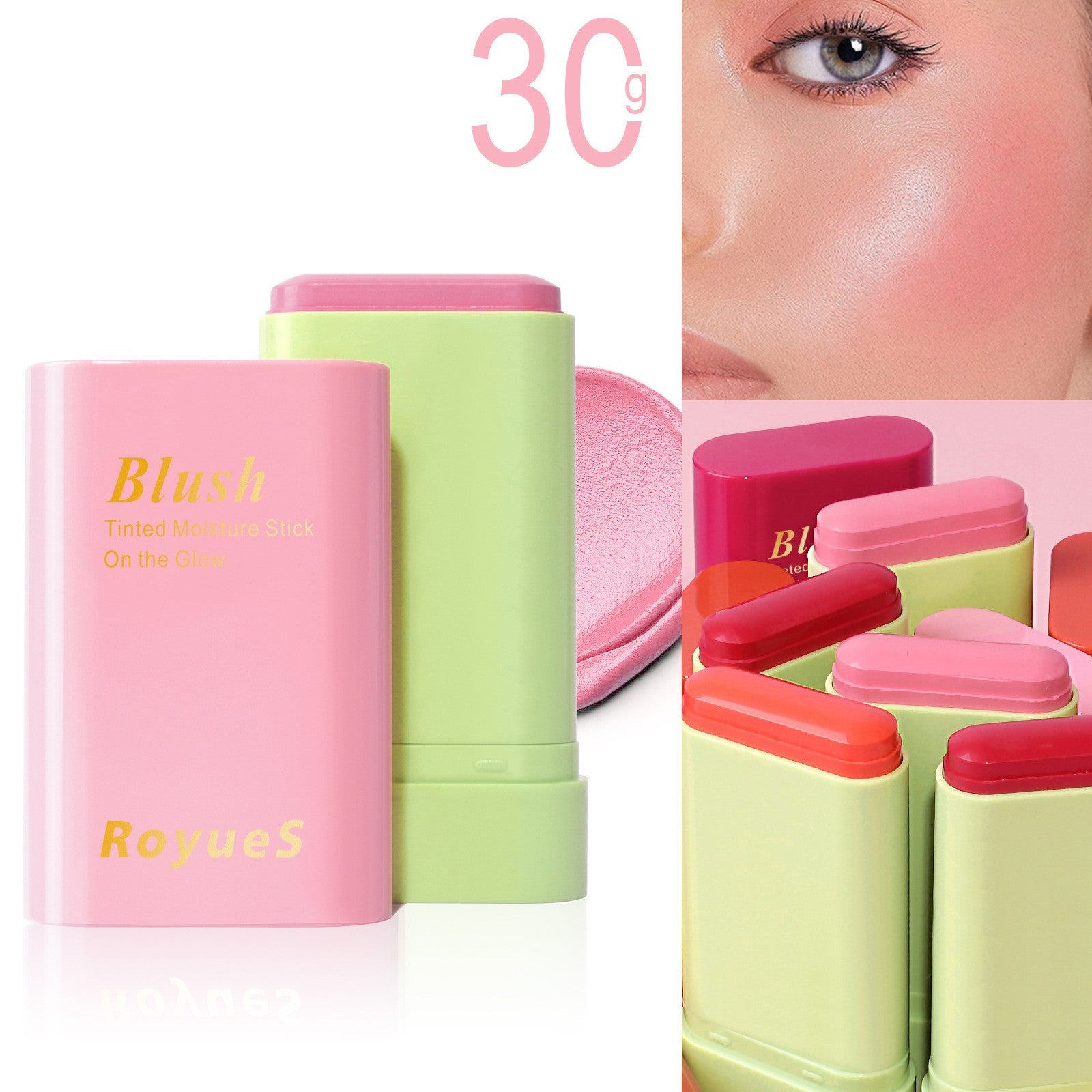 Royues Waterproof Lightweight Multifunctional Blush Stick