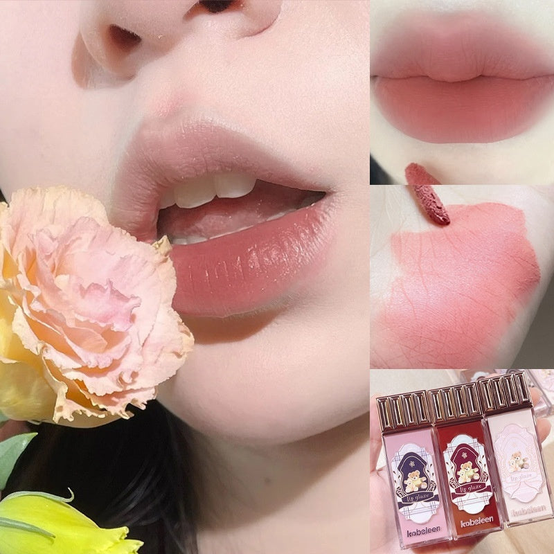 Kobeleen Cloud Bear Lip Lacquer Matte Velvet Matte Waterproof