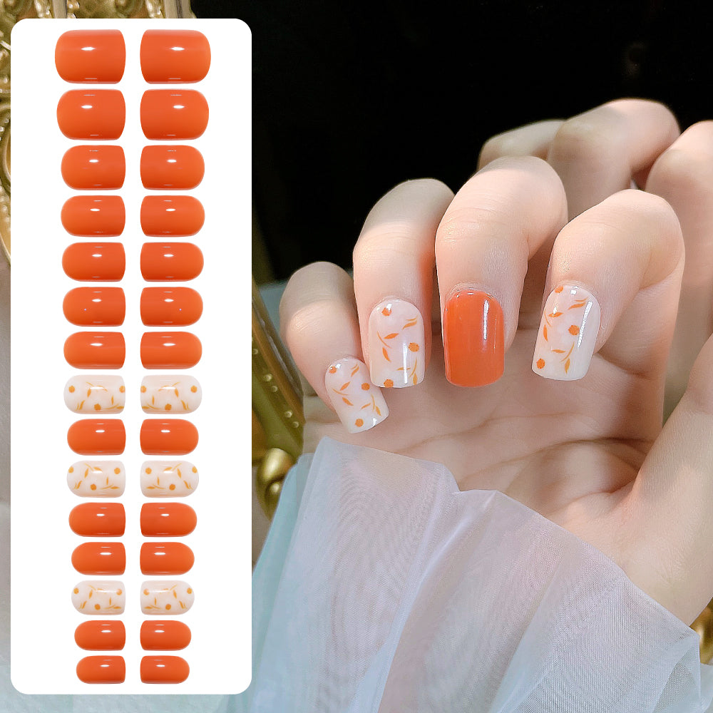 Fake Nail Patches Hand Wearing Art