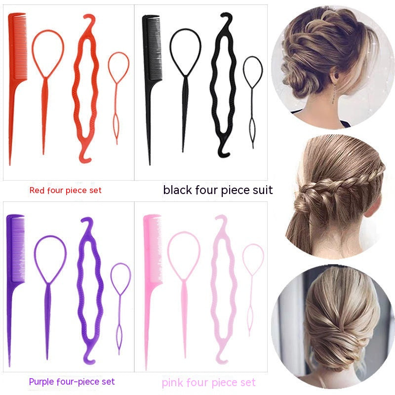 Plastic Comb Pattern Design Hair Pulling Needle Ball Head Hair Curler
