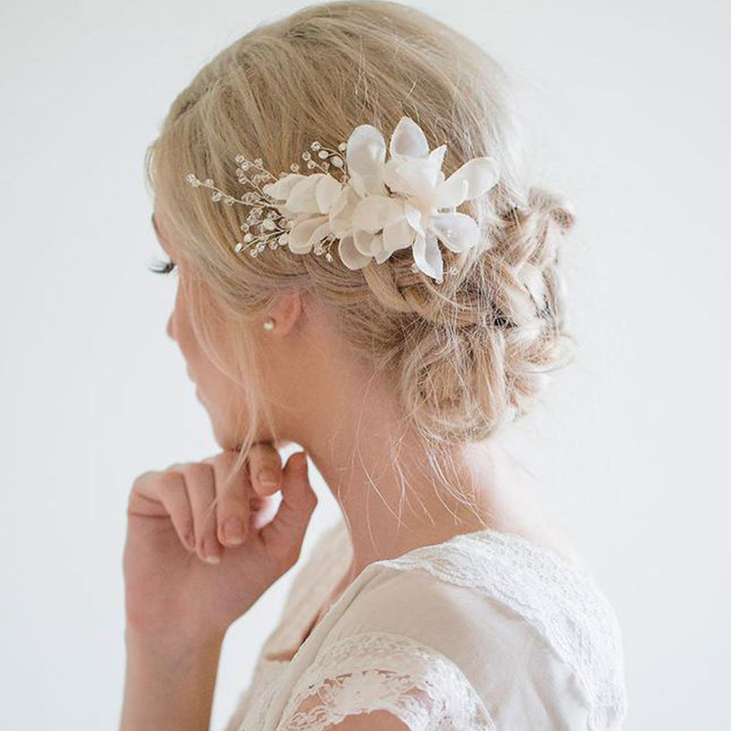 Bridal Handmade Crystal Flowers Headdress